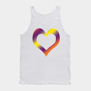 Heart Gradient with Heart Cutout Tank Top